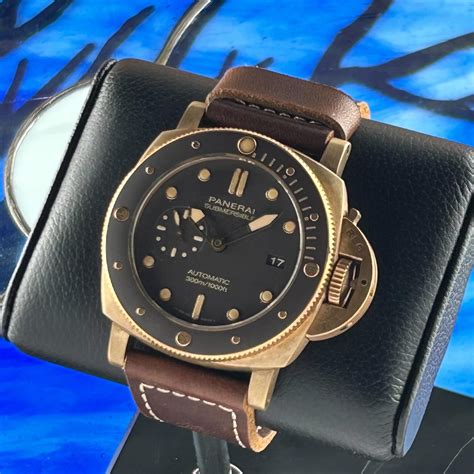 brown panerai bezel and dial|panerai bronzo pam 968 automatic.